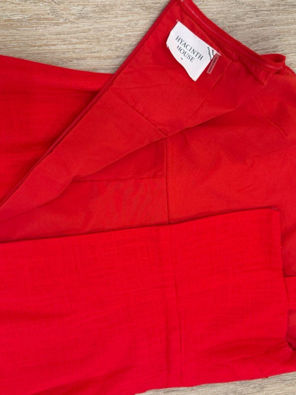 Hyacinth House Red Linen Dominica Midi Dress - Like New - Picture 8 of 9